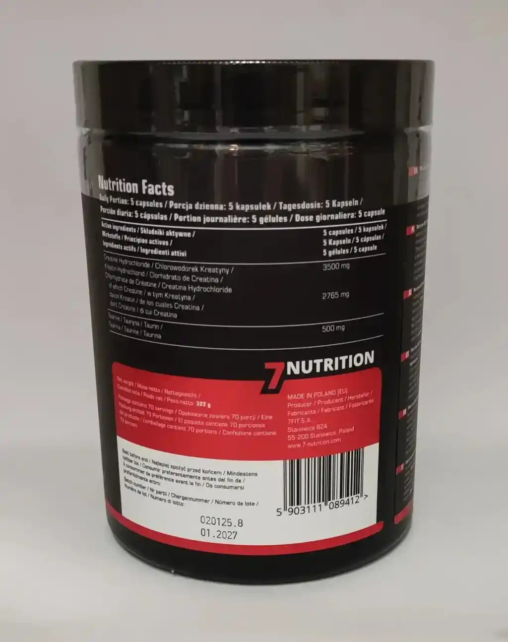 7Nutrition Creatin HCL 350 Kapseln