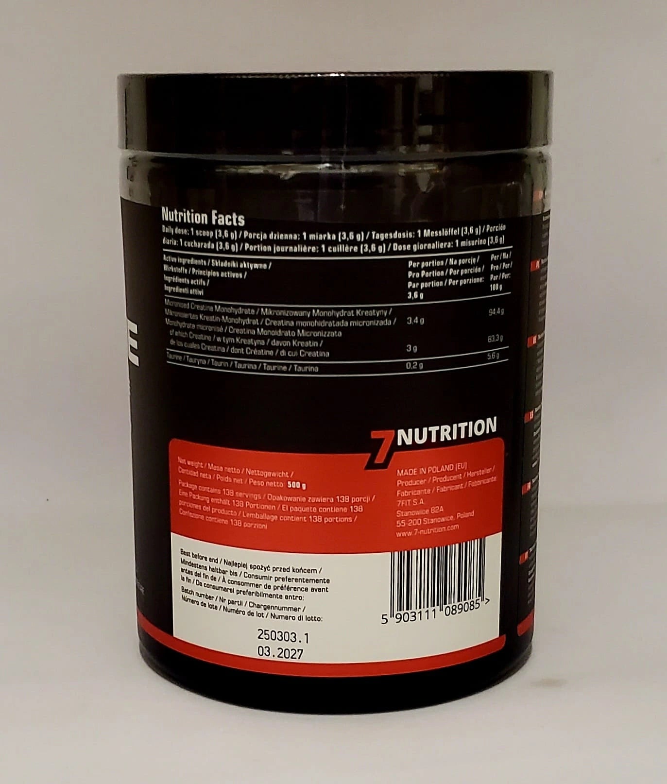 7Nutrition Creatine Monohydrate 500g - Supplement Support