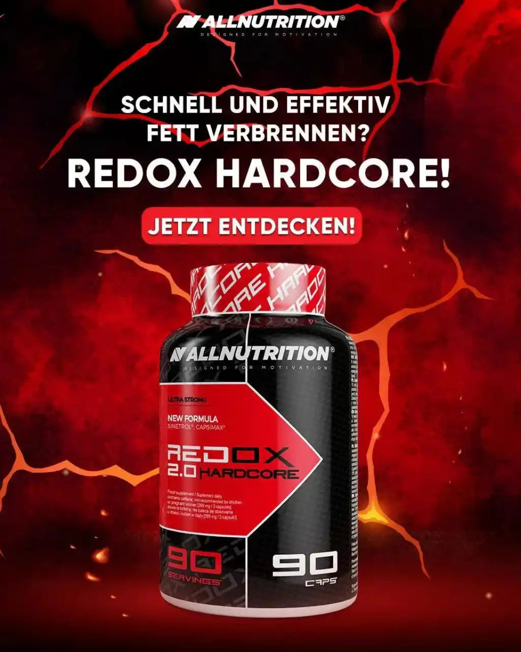 ALLNUTRTION REDOX HARDCORE 2.0 FATBURNER 90 Kapseln