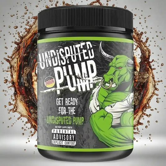 Undisputed Pump Pre-Workout Booster mit grünem Bullen-Design, Nahrungsergänzungsmittel für Sportler