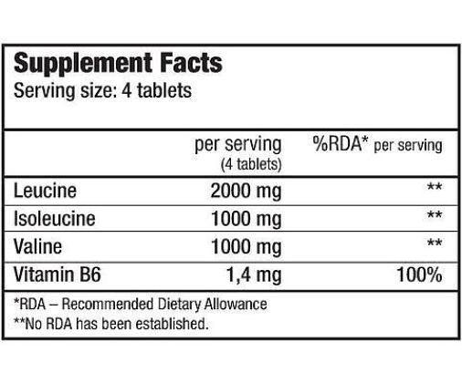 BCAA + B6 Tabletten 200 Stück - Supplement Support