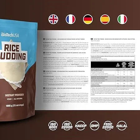 BIOTECH USA INSTANT RICE PUDDING l 1000g Tüte - Supplement Support