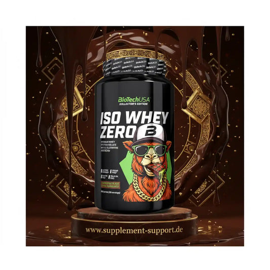 BioTechUSA ISO Whey Zero B Proteinpulver mit Schokoladen-Geschmack, ideal für Sportler und Fitness-Enthusiasten