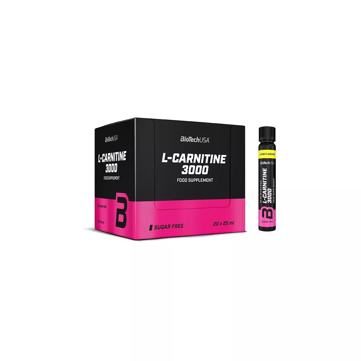 BioTech USA L’Carnitine Shot 3000mg 20x25ml - Supplement Support