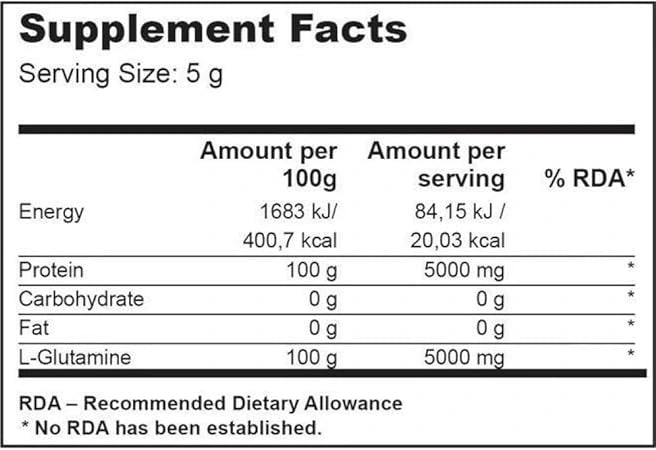 100% L-Glutamin Pulver 500g