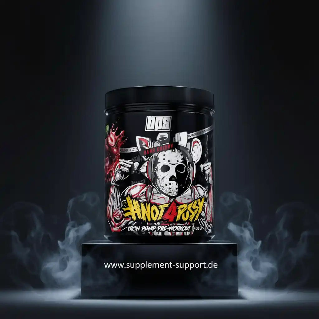BPS #Not4Pussy Pre-Workout Booster mit 400g, intensiver Design, ideal für Sport und Fitness