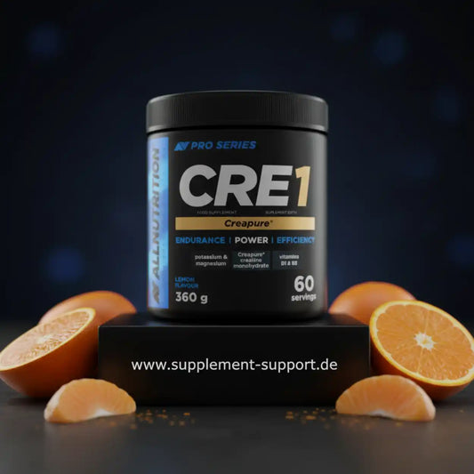 AllNutrition CRE1 Kreatin Pulver mit Creapure, Zitrone Geschmack, 360g – für Kraft & Ausdauer