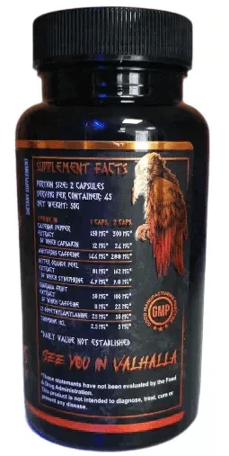 Dark Raven VIKINGS AXE Burner 90 Caps - Supplement Support