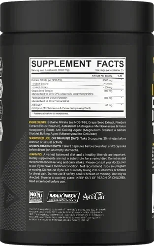 Dedicated Vaso Grow Pump Booster 125Caps - Supplement Support