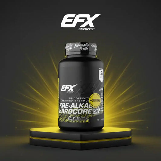 EFX Sports Kre-Alkalyn Hardcore mit Kreatin & Koffein – Sportnahrung für Aufbau & Fettverbrennung