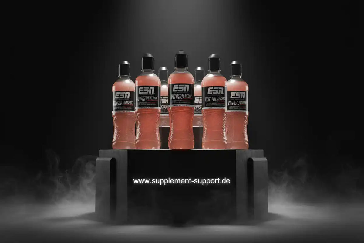 ESN Hydro Energy Trinkflaschen mit rosa Getränk, ideal für Sport und Fitness