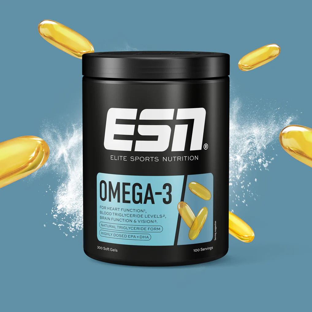 ESN Omega-3 Softgels für Herz, Gehirn & Sehkraft – hochdosiert mit EPA+DHA, Sportnahrung