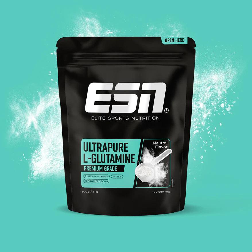 ESN Ultrapure L-Glutamin Premium Grade, vegan, neutraler Geschmack, 500g Nahrungsergänzungsmittel