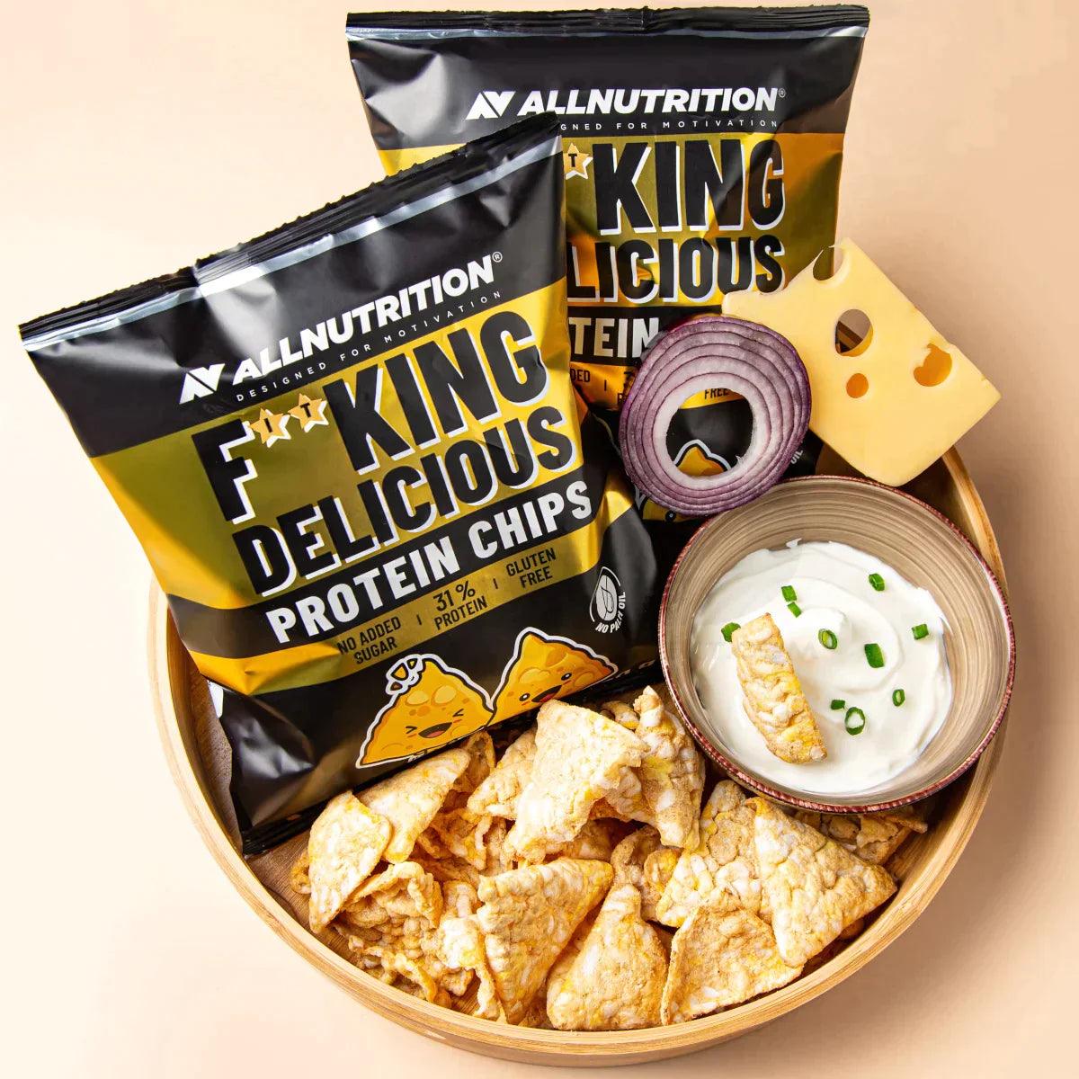 F**CKING Delicious Protein Chips 60g Cheese & Onion - Supplement Support