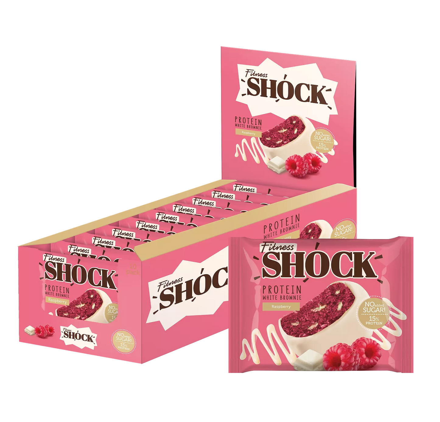 Fitness SHOCK® PROTEIN BROWNIE 10 x 50g - Supplement Support