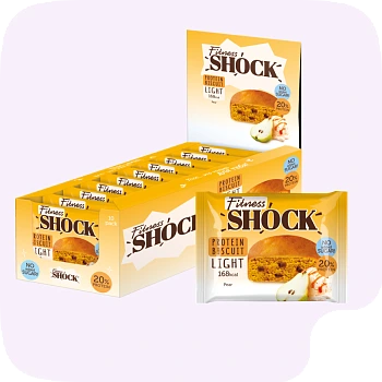 Fitness SHOCK® PROTEIN BROWNIE LIGHT 10x40g - Supplement Support