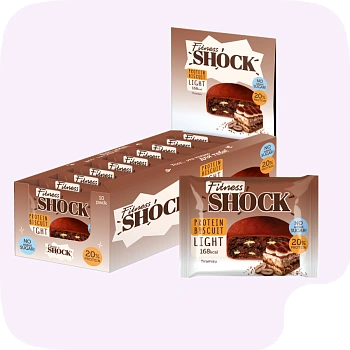 Fitness SHOCK® PROTEIN BROWNIE LIGHT 10x40g - Supplement Support