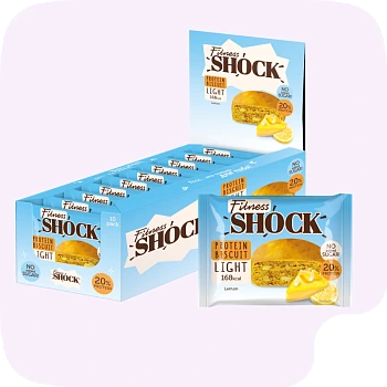 Fitness SHOCK® PROTEIN BROWNIE LIGHT 10x40g - Supplement Support