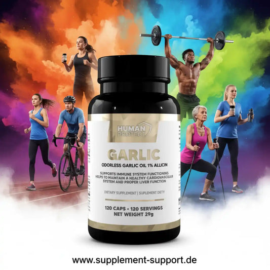 Human Protect Knoblauch-Kapseln zur Unterstützung von Immunsystem und Herz-Kreislauf