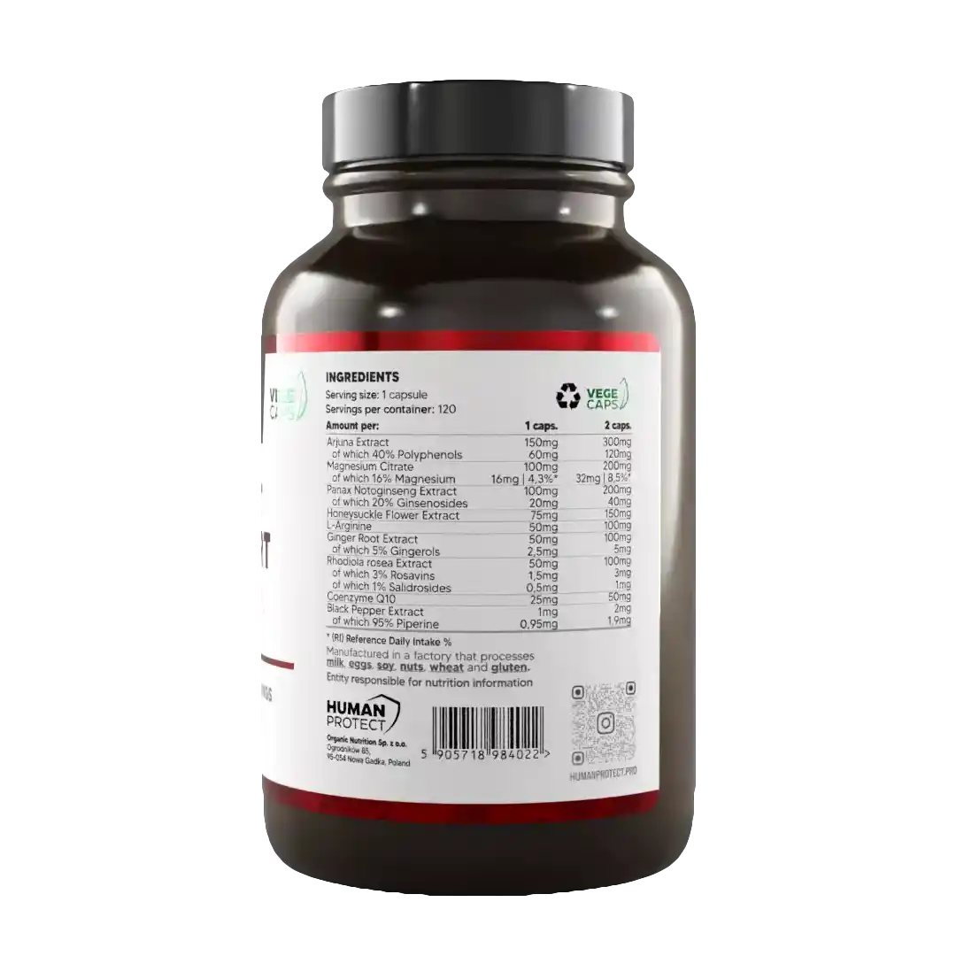 HUMAN PROTECT HEART SUPPORT – 120 VEGE CAPS. - Supplement Support