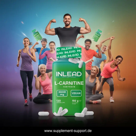INLEAD L-Carnitine Kapseln, sportliche Menschen, Fitness, Nahrungsergänzung Vegan