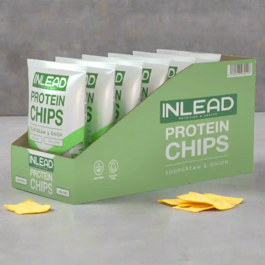 INLEAD Protein Chips Sourcream & Onion – Hochwertige Sportnahrung mit Eiweiß für Fitness und Muskelaufbau