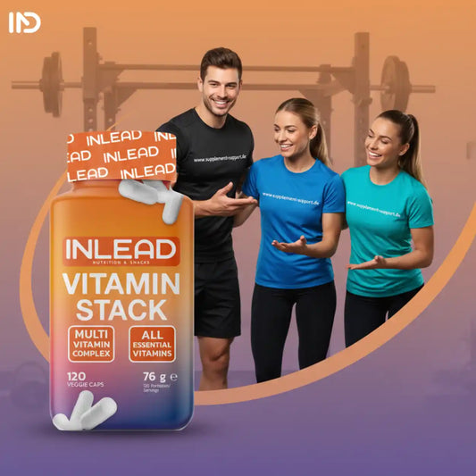 INLEAD Vitamin Stack Multivitamin-Komplex mit 120 Veggie Caps für Sport und Gesundheit