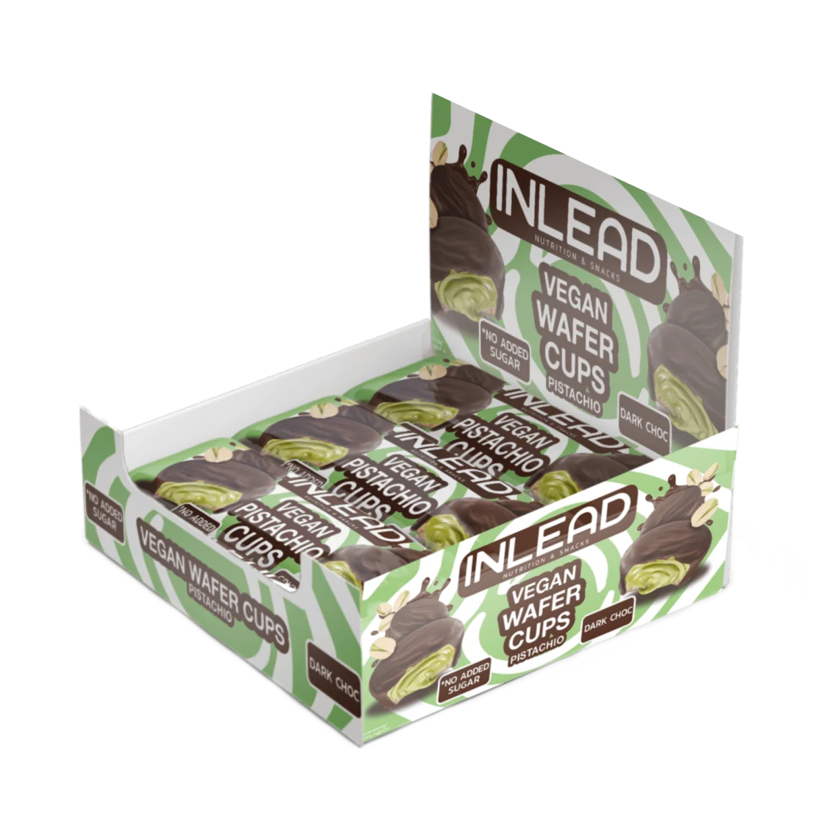 Inlead Wafer Cups 50 g Vegan Pistachio Dark Choc