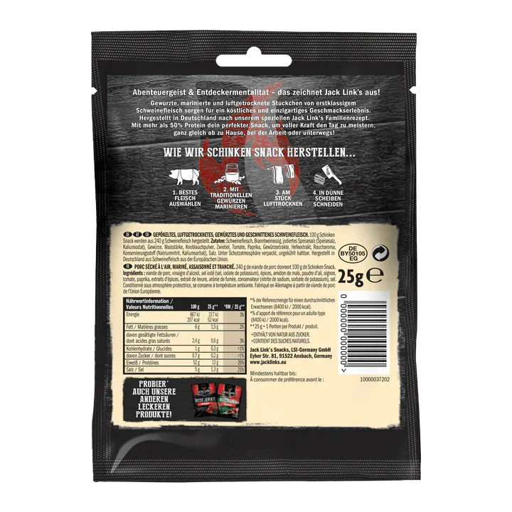 Jack Links Schinkensnack 25g - Supplement Support