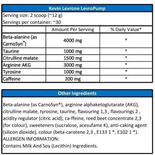 LevroPump Trainingsbooster 360g Signature Series - Supplement Support