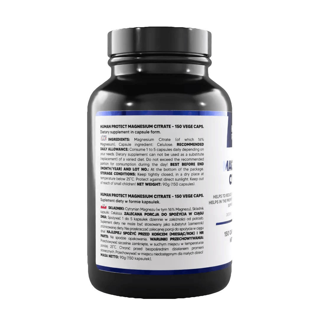 Magnesium Citrate 150 caps. 500mg - Supplement Support
