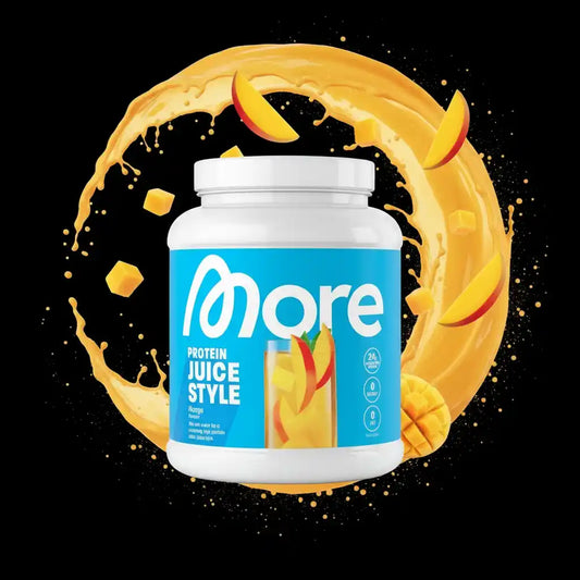 More Protein Juice Style Mango – Hochwertiges Proteinpulver mit fruchtigem Geschmack und 24g Protein pro Portion