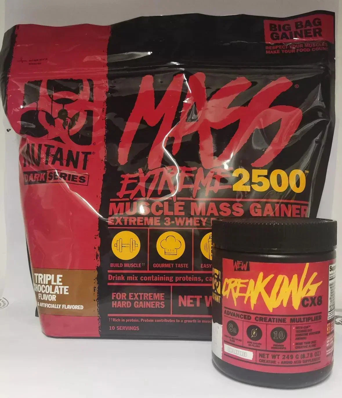 Mutant Mass Extreme Gainer 2720g + Creakong CX8 249g - Supplement Support