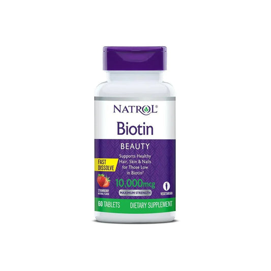 Natrol Biotin Fast Dissolve 10.000mcg 60Tab. - Supplement Support