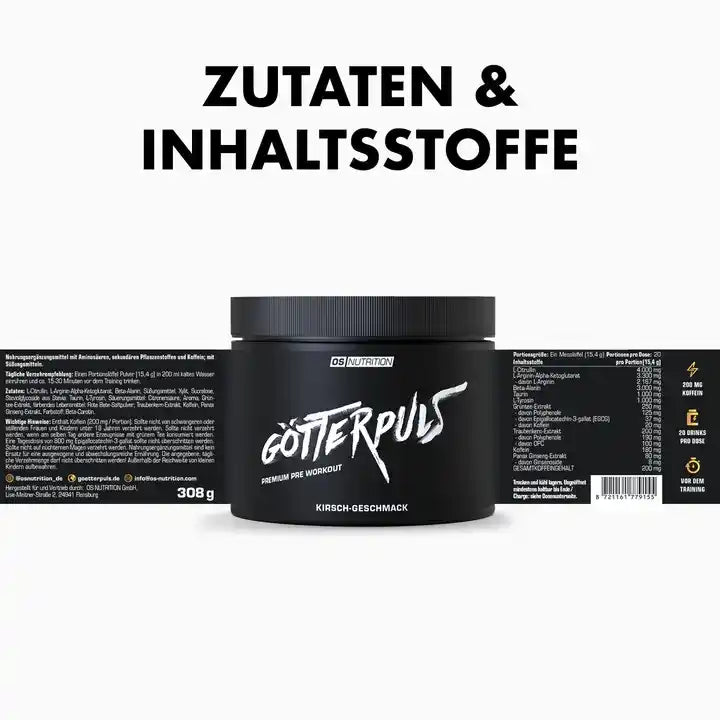 OS Nutrition Götterpuls Pre Workout Booster 308g