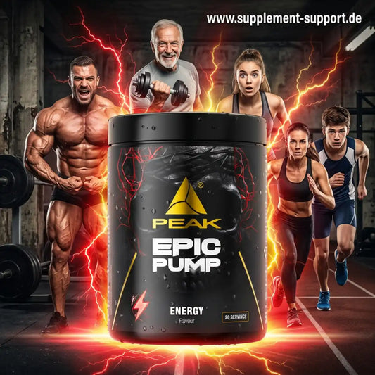 PEAK EPIC PUMP Nahrungsergänzungsmittel für Energie und Muskelpump im Fitness-Kontext