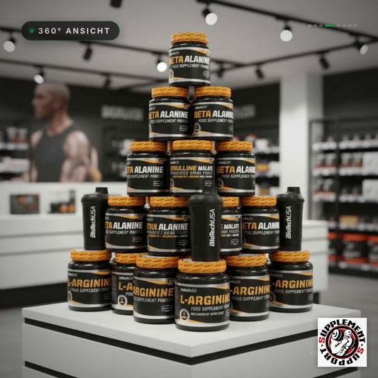 Pre Workout Pack je 300g Arginine, Citrullin, Beta Alanine + 2 Shaker