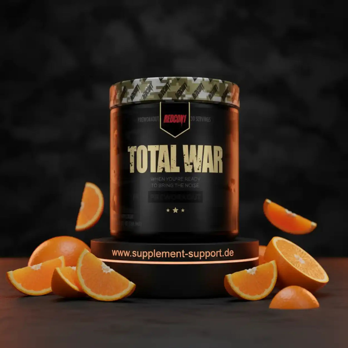 REDCON1 Total War Pre Workout mit Orangen, hochwertige Sportnahrung für maximale Leistung