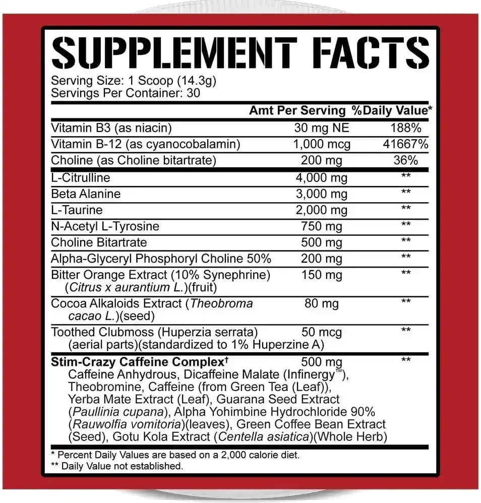 Rich Piana 5150 Pre Workout Booster 375g - Supplement Support