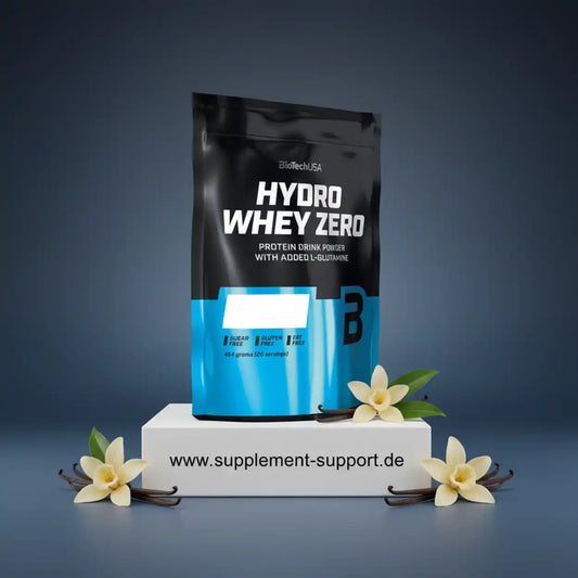 Hydro Whey Zero Proteinpulver, Vanillegeschmack, zuckerfrei, glutenfrei, Nahrungsergänzung