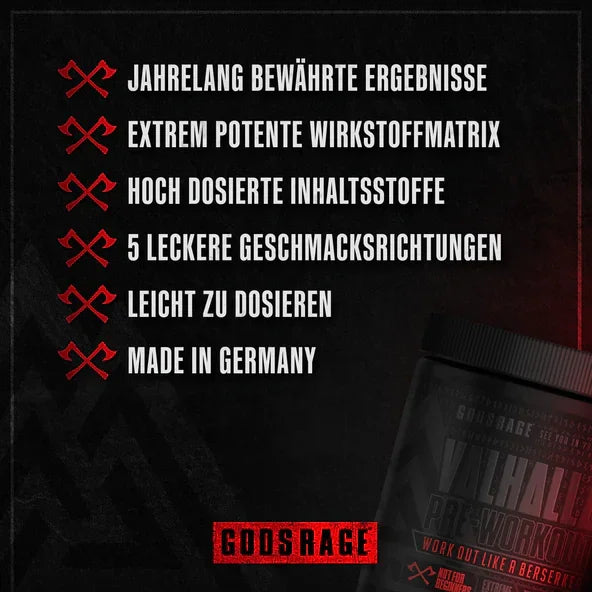 VALHALLA Pre Workout Booster 400g - Supplement Support
