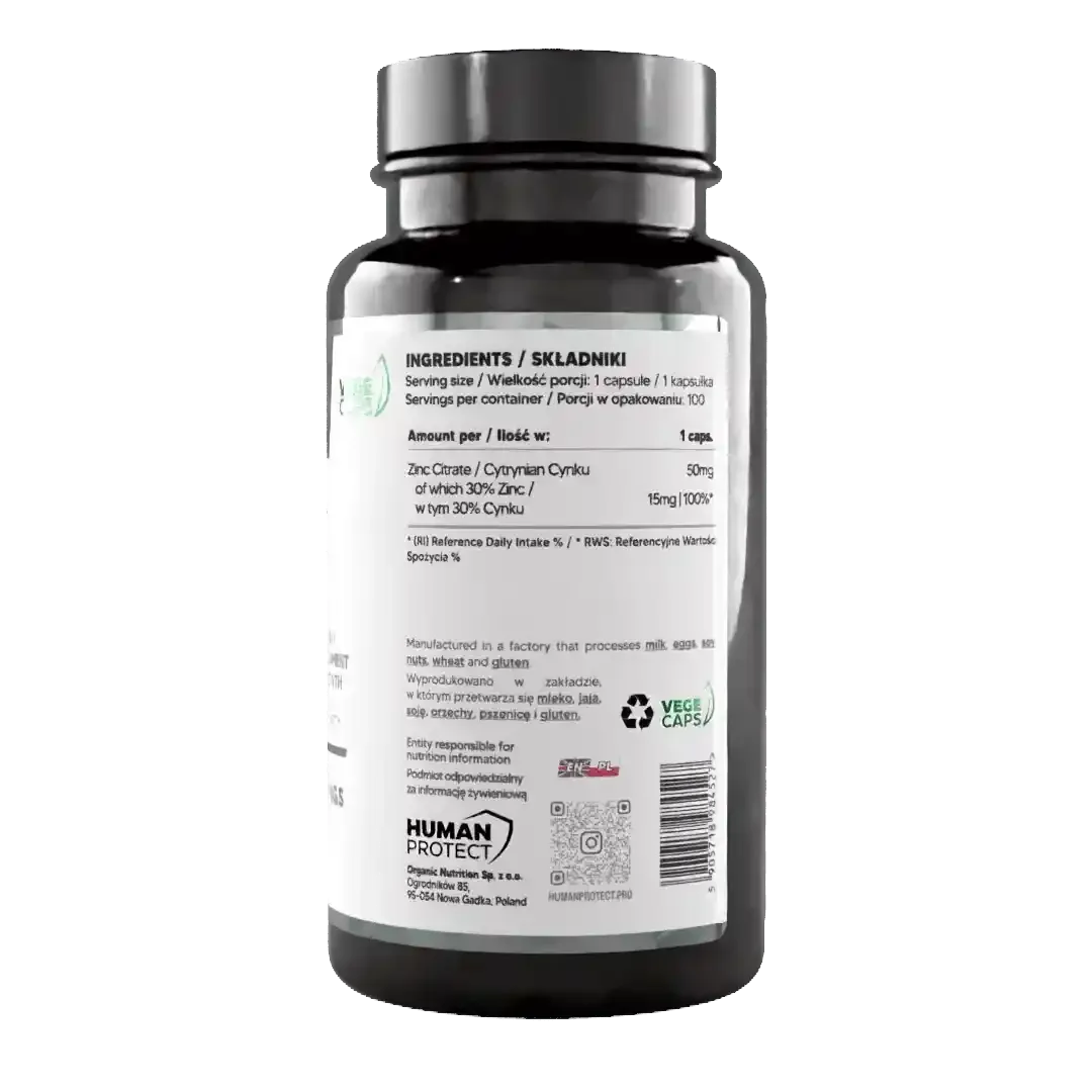 Zink Citrat 100 Kapseln 50mg - Supplement Support
