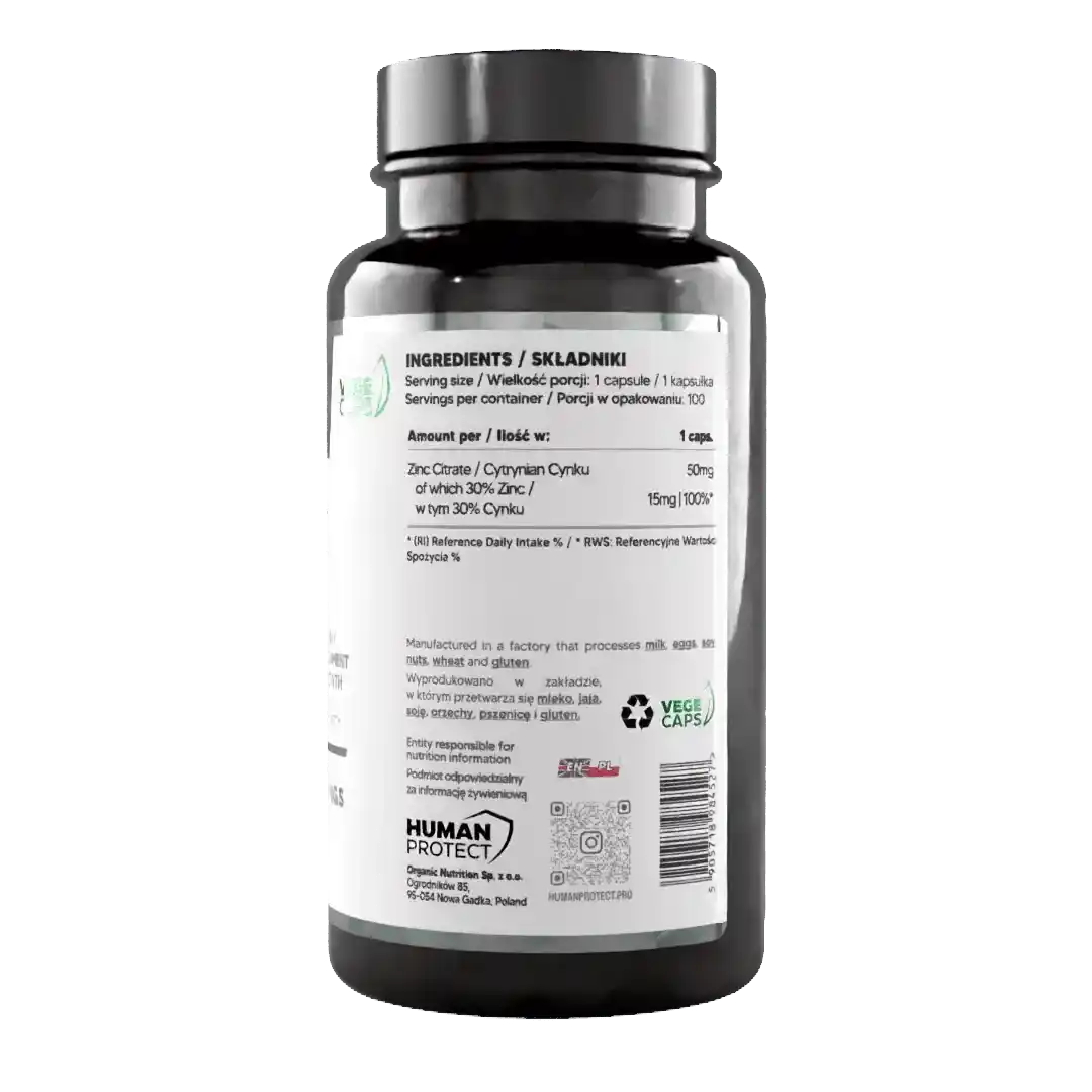 Zink Citrat 100 Kapseln 50mg - Supplement Support