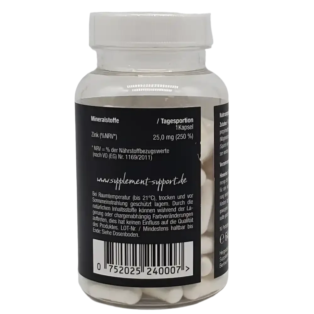 Zink Citrat 90 Vegan Kapseln 25mg - Supplement Support
