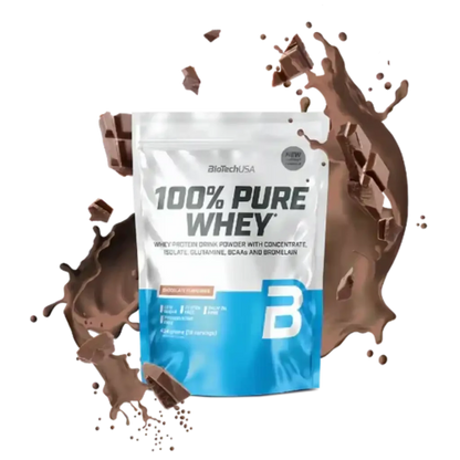 BioTechUSA 100% Pure Whey Protein Pulver Schokolade Geschmack mit Schokoladenstücken