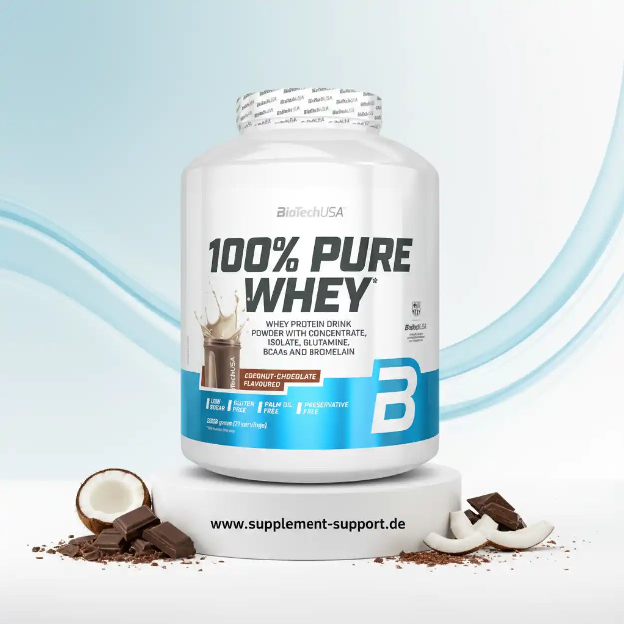 100% Pure Whey Protein Pulver 2000g