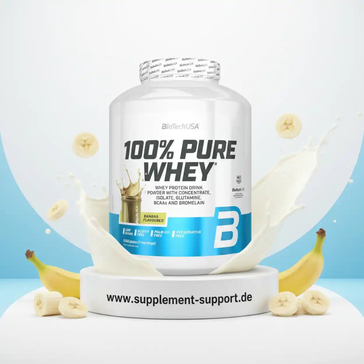100% Pure Whey Protein Pulver 2000g