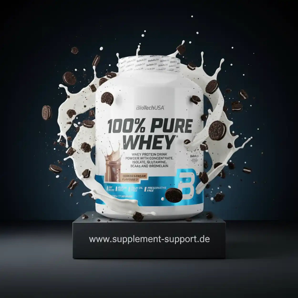 100% Pure Whey Protein Pulver 2000g