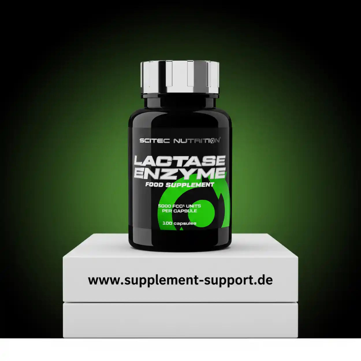 Scitec Nutrition Lactase Enzyme Nahrungsergänzung, schwarze Dose, www.supplement-support.de