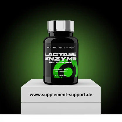 Scitec Nutrition Lactase Enzyme Nahrungsergänzung, schwarze Dose, www.supplement-support.de